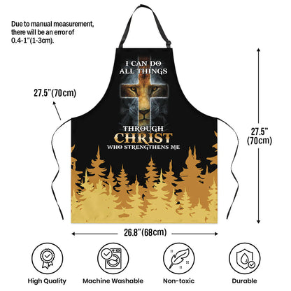 I Can Do All Things Through Christ - Apron With Neck Strap