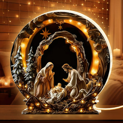Holy Nativity Scene Christmas - Light Box