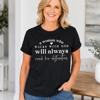 A Woman Who Walks With God | 2D Unisex T-shirt