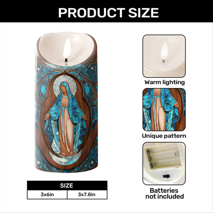 Sanctuary Marian Blue - Flameless LED Candle