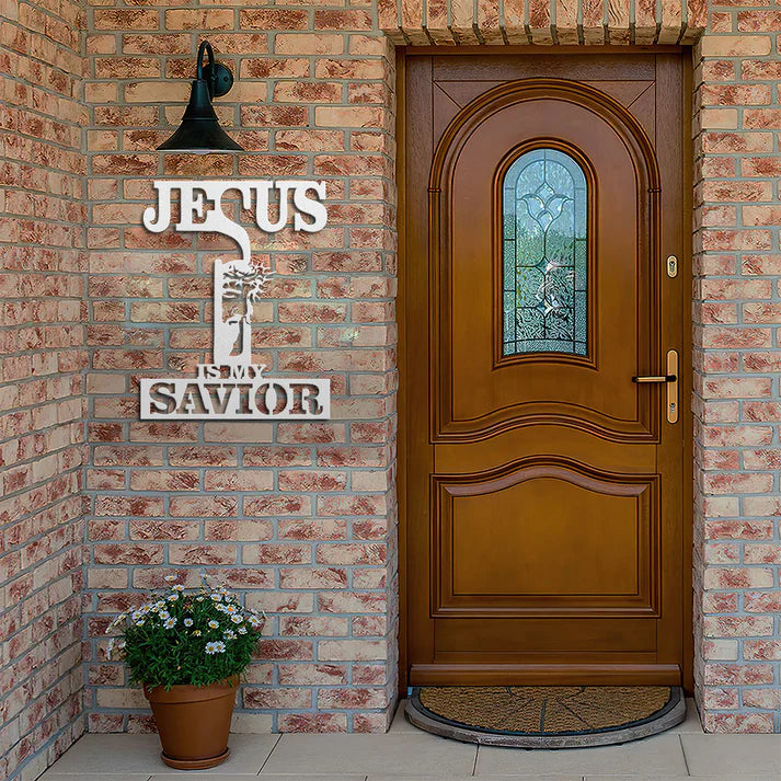 Jesus Is My Savior - Metal Wall Art Sign