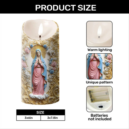 Hail Mary, Full Of Grace - Flameless LED Candle