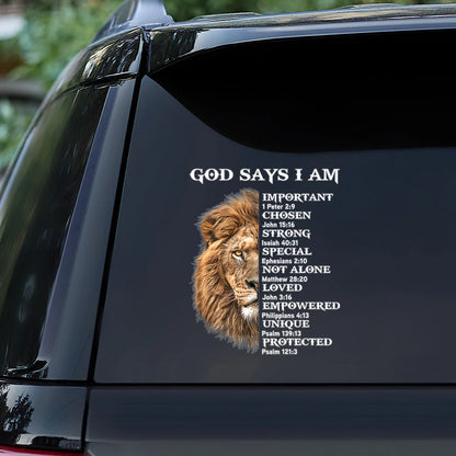 God Says I Am - Sticker