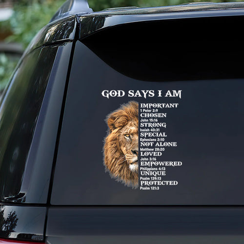 God Says I Am - Sticker