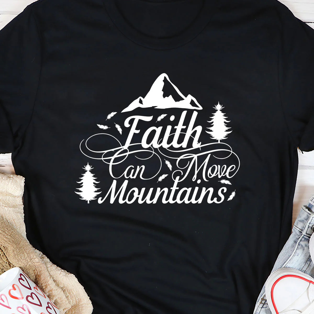 Faith Can Move Mountains | Personalized 2D Unisex T-shirt