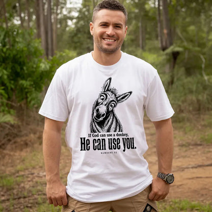 If God Can Use A Donkey Numbers 22, Christian Gift | 2D Unisex T-shirt