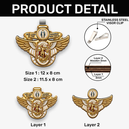 Blessed Journey Protector Medal, Patron Saint Gift | Car Visor Clip