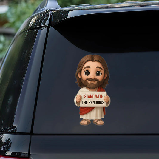 God Bless The Penguins - Sticker