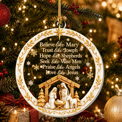 Nativity Christmas, Gift For Loved Ones | 1-Layer Acrylic Ornament