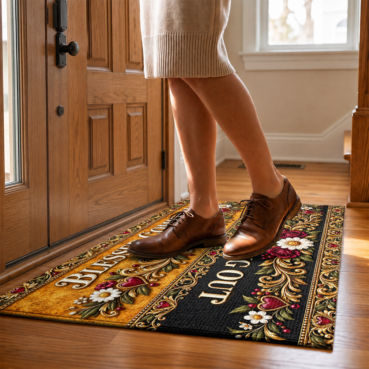 Blessed Coming In And Going Out, Gift For Yourself | Personalized Doormat