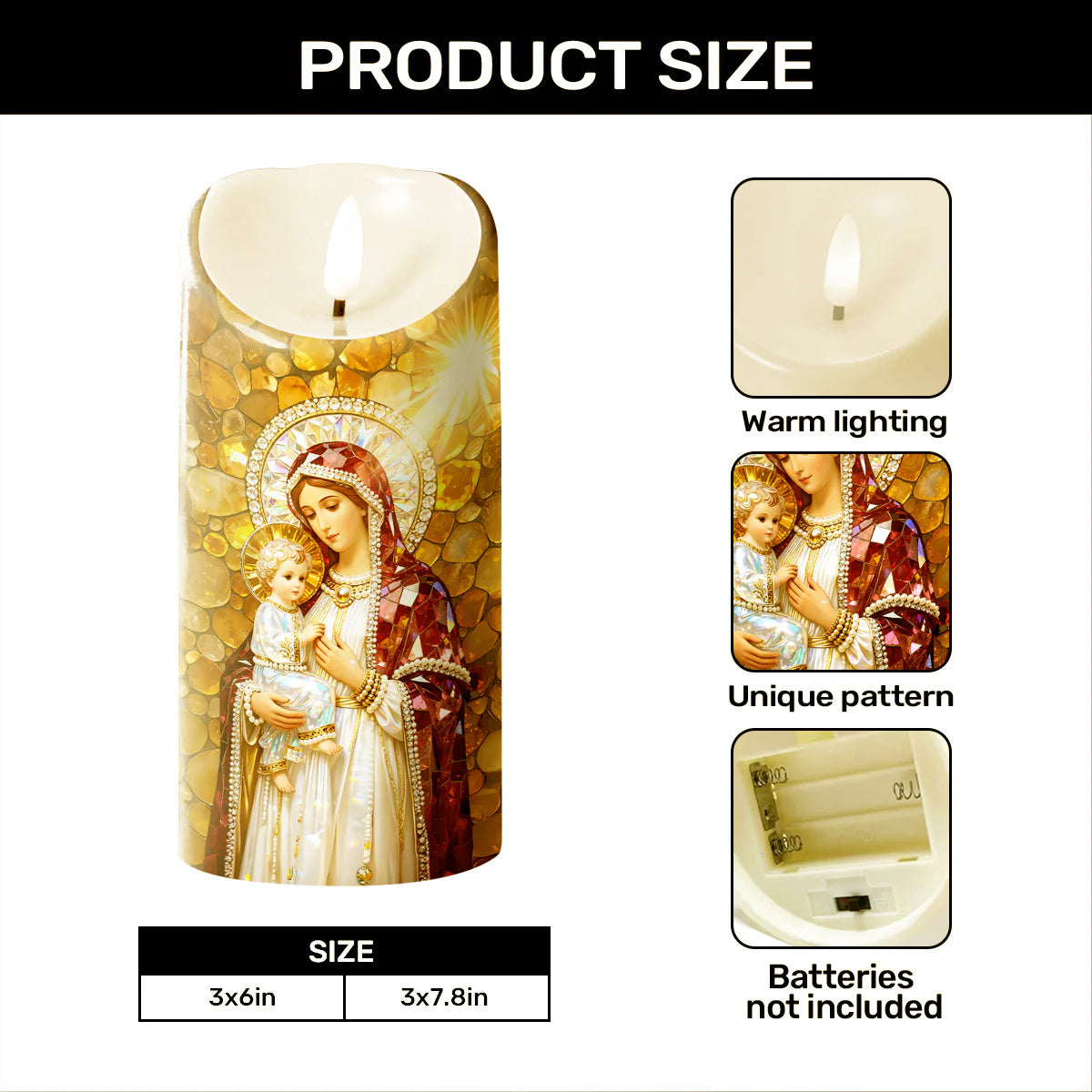 Heavenly Madonna - Flameless LED Candle