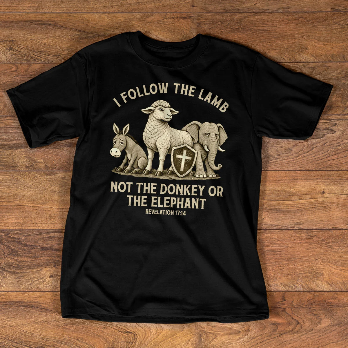I Follow The Lamb Not The Donkey Or The Elephant, Gift For Faithful Christian | 2D Unisex T-shirt