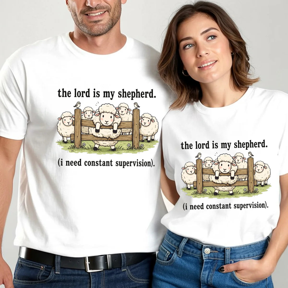 The Lord Is My Shepherd, Gift For Loved One | Personalized 2D Unisex T-shirt