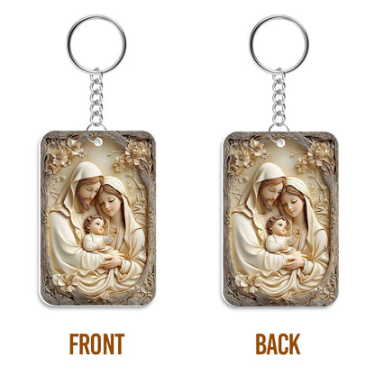 Vintage Inspired Holy Family - Acrylic Keychain
