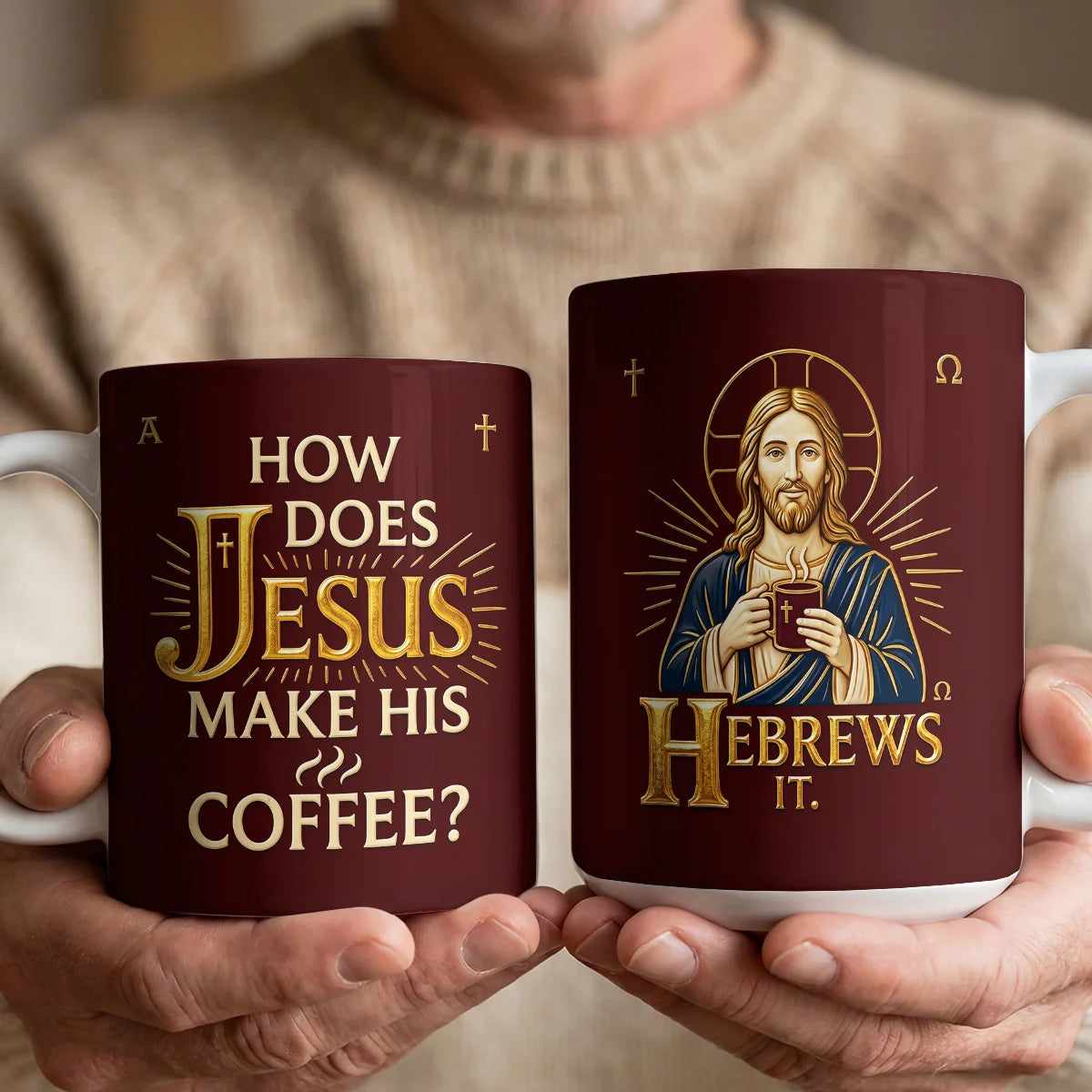 How Does Jesus Make His Coffee Gift For Christian | Ceramic Coffee Mug
