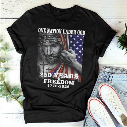 One Nation Under God, Patriotic Christian | 2D Unisex T-shirt