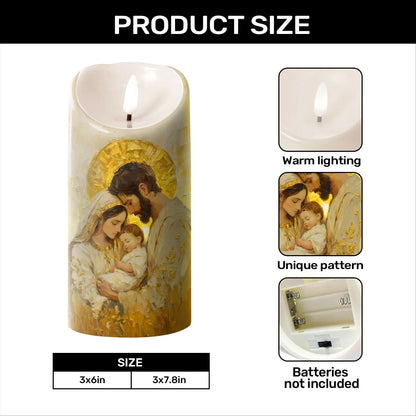 The Light Of The Holy Family - Flameless LED Candle
