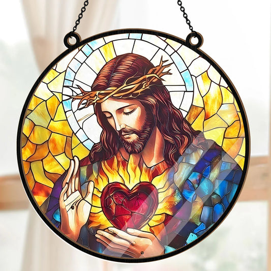 Sacred Heart Of Jesus - Window Hanging Suncatcher