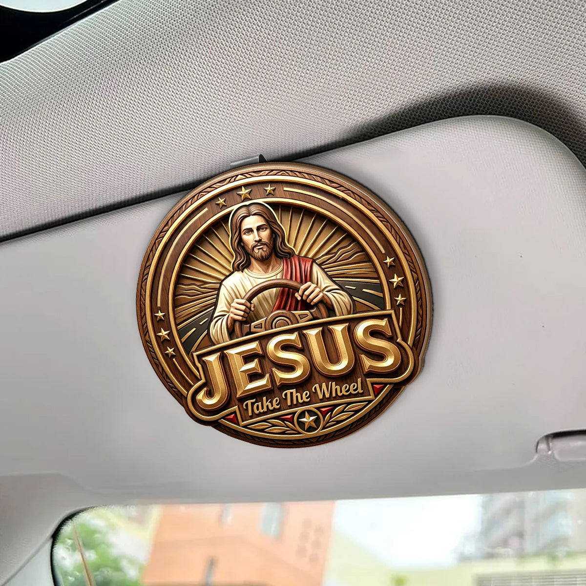Jesus Take The Wheel, Christian Gift | Car Visor Clip