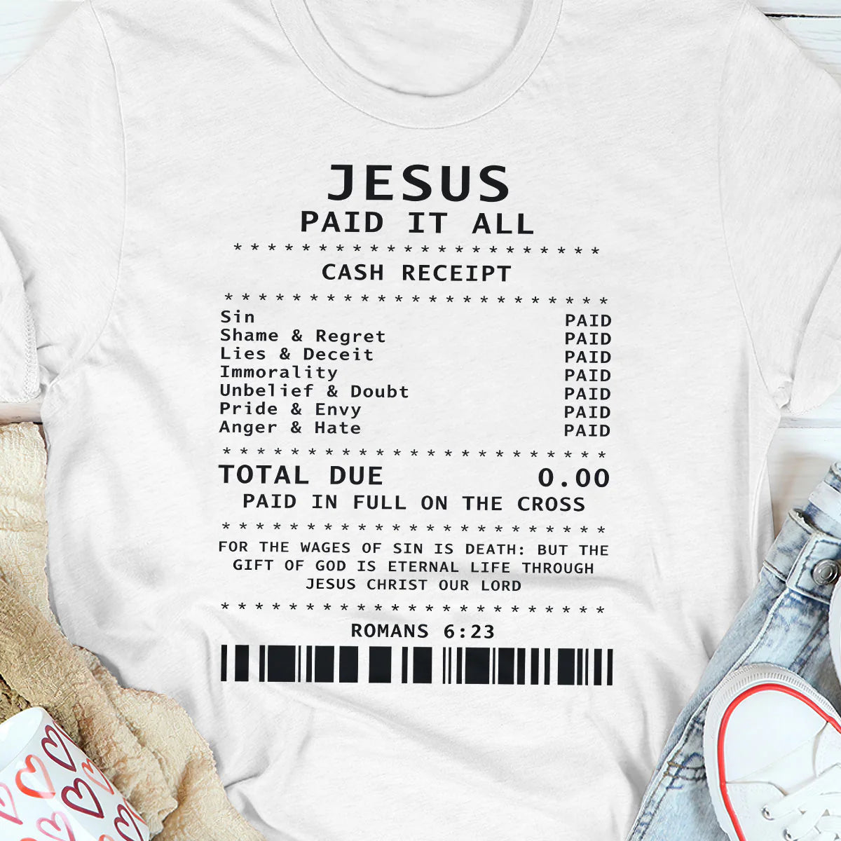 Paid In Full By Grace - 2D Unisex T-shirt