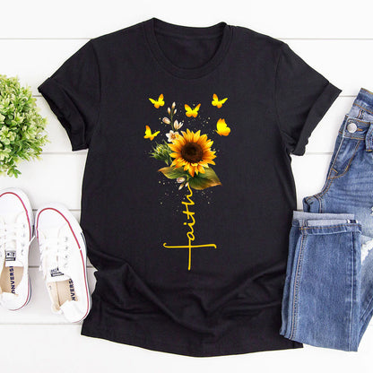 Faith Sunflower | Personalized 2D Unisex T-shirt