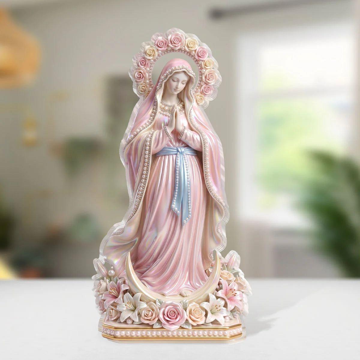 Heavenly Mother Of Pearls, Catholic Gift | Custom Shaped Acrylic Plaque