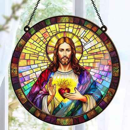 Sacred Heart Of Jesus - Window Hanging Suncatcher