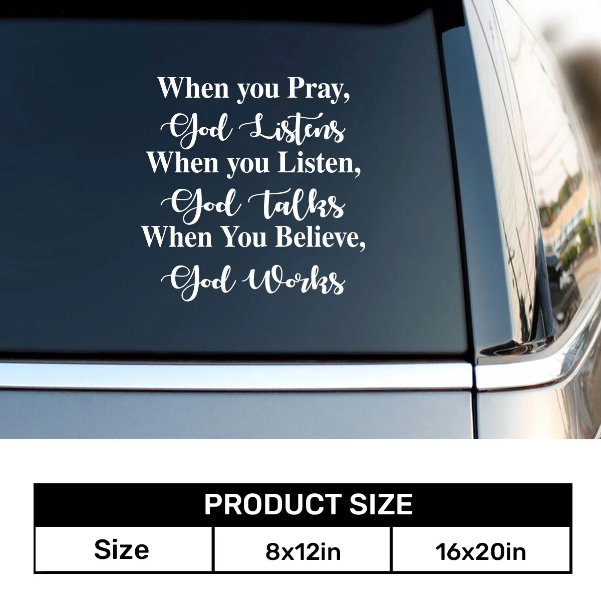 When You Believe, God Works - Sticker