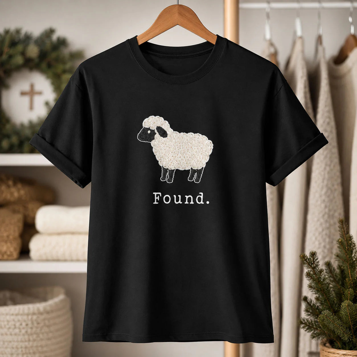 Christian Psalm 23 Lamb, Christian Gift | 2D Unisex T-shirt