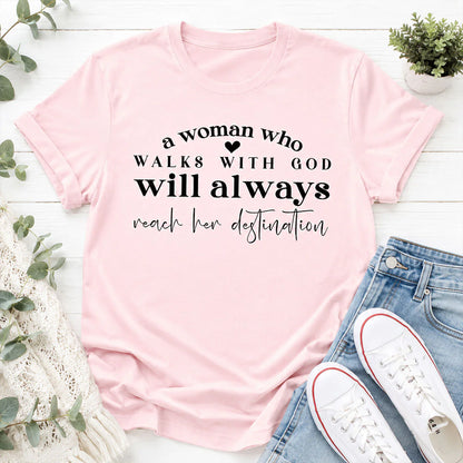 A Woman Who Walks With God | 2D Unisex T-shirt