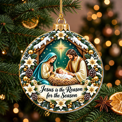 Christ Our Reason, Gift For Family | 1-Layer Acrylic Ornament  111 reviews