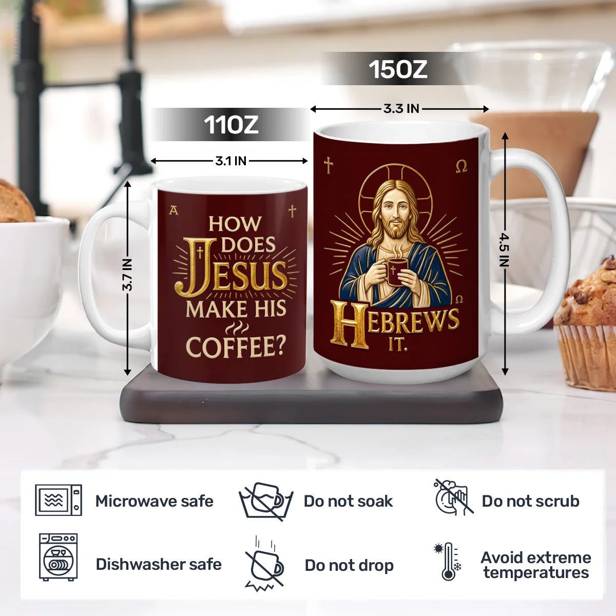 How Does Jesus Make His Coffee Gift For Christian | Ceramic Coffee Mug