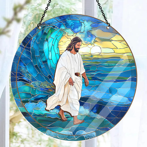 Jesus Walks On Water - Window Hanging Suncatcher