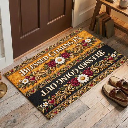 Blessed Coming In And Going Out, Gift For Yourself | Personalized Doormat