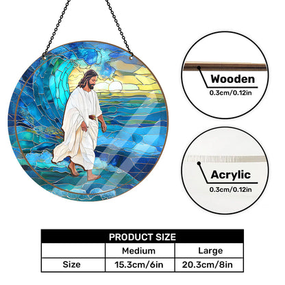 Jesus Walks On Water - Window Hanging Suncatcher