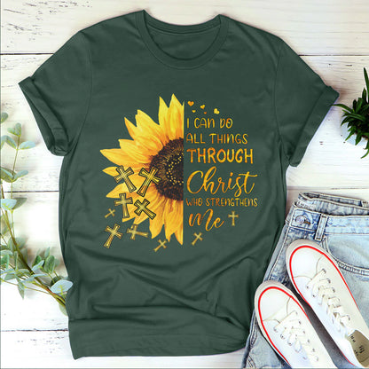 I Can Do All Things Through Christ Who Strengthens Me | Personalized 2D Unisex T-shirt