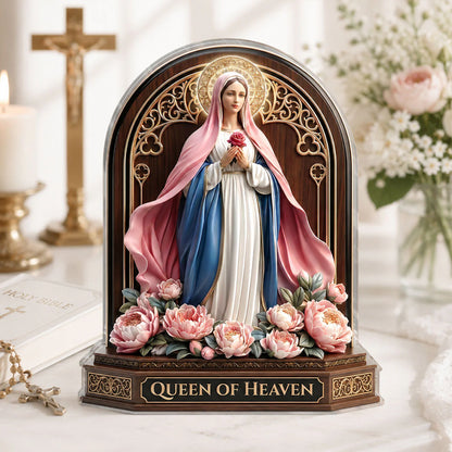 Queen Of Heaven, Catholic Gift | Custom Shaped Acrylic Plaque