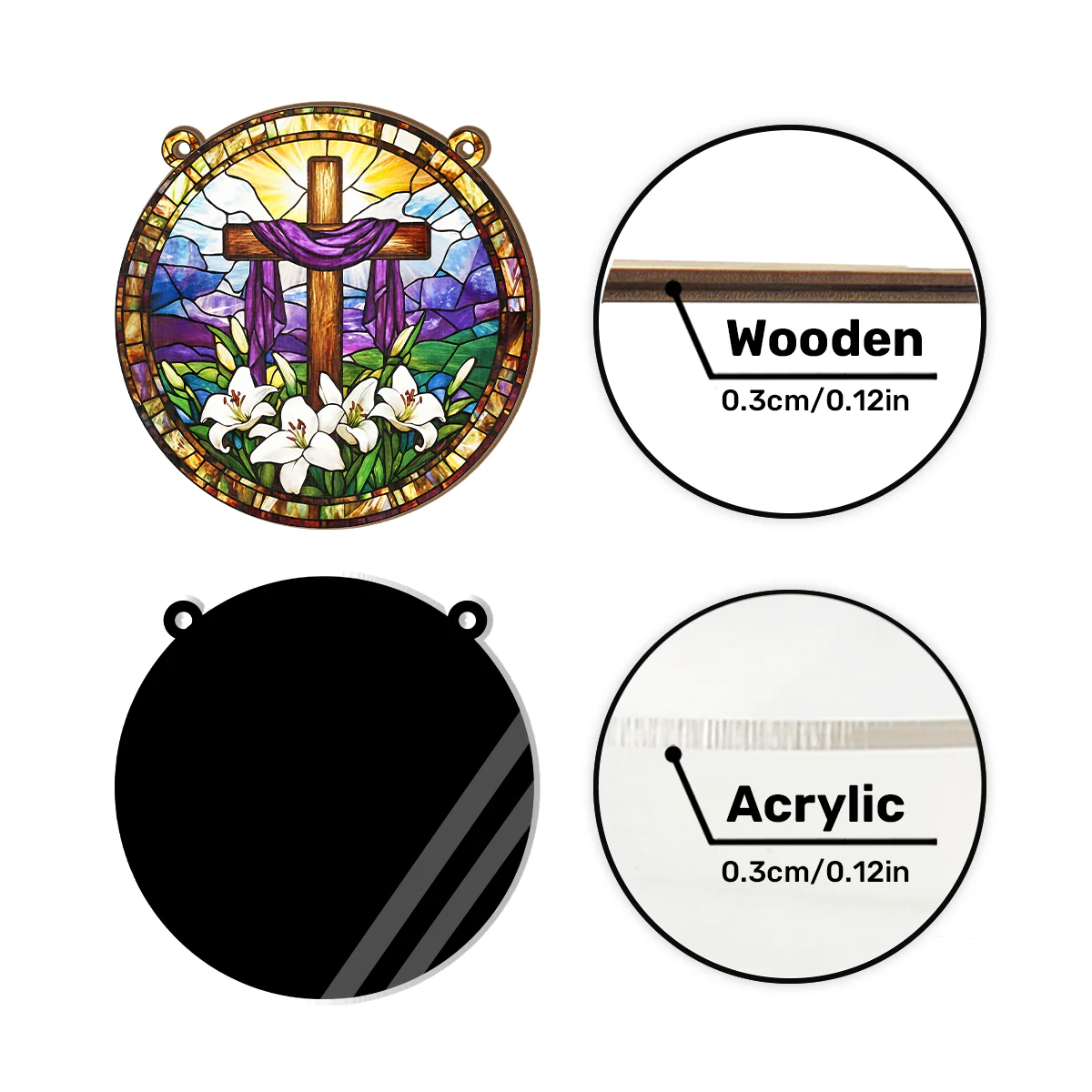 Bloom After The Cross - Personalized Window Hanging Suncatcher