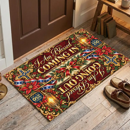 I Am Blessed Coming In Going Out, Gift For Self | Personalized Doormat
