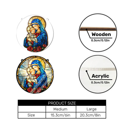 Radiant Virgin And Child - Window Hanging Suncatcher