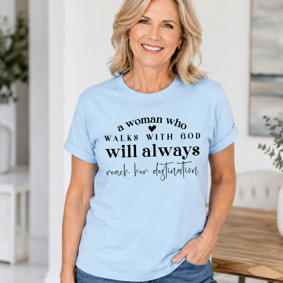 A Woman Who Walks With God | 2D Unisex T-shirt