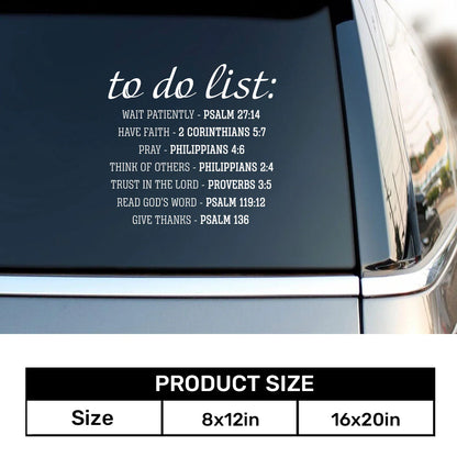 Christian Daily Todo List - Sticker