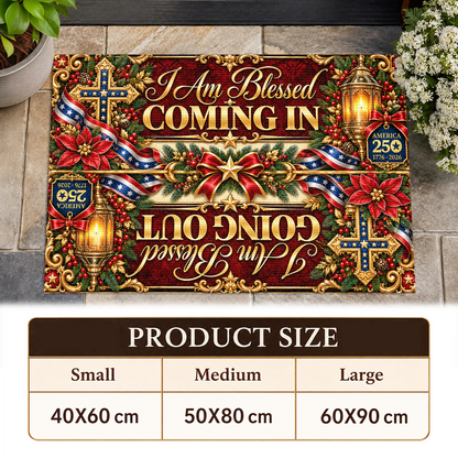I Am Blessed Coming In Going Out, Gift For Self | Personalized Doormat