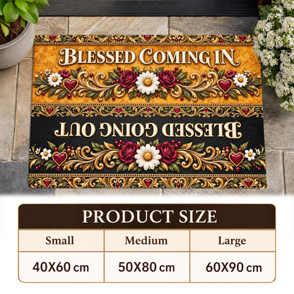Blessed Coming In And Going Out, Gift For Yourself | Personalized Doormat