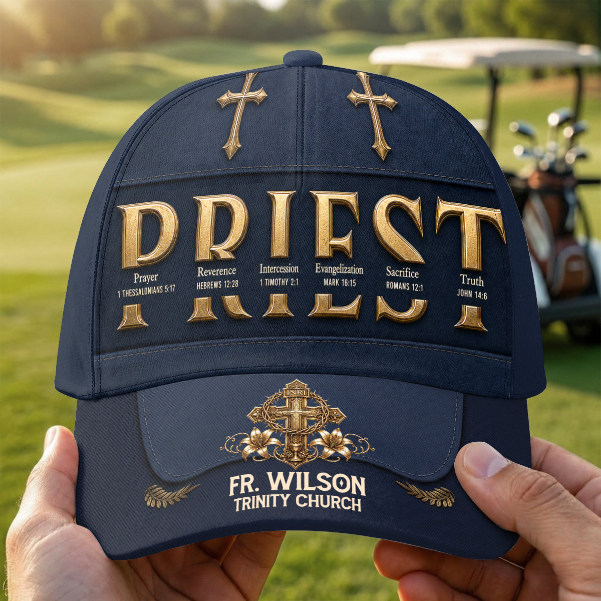 To Our Priest For Having The Heart Of A Faithful Shepherd, Gift For Priest | Personalized Classic Cap