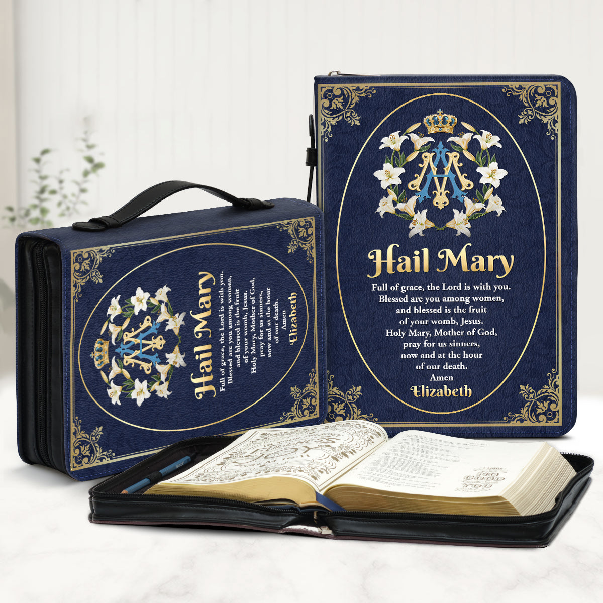 Holy Mary, Mother Of God, Pray For Us | Personalized Bible Cover