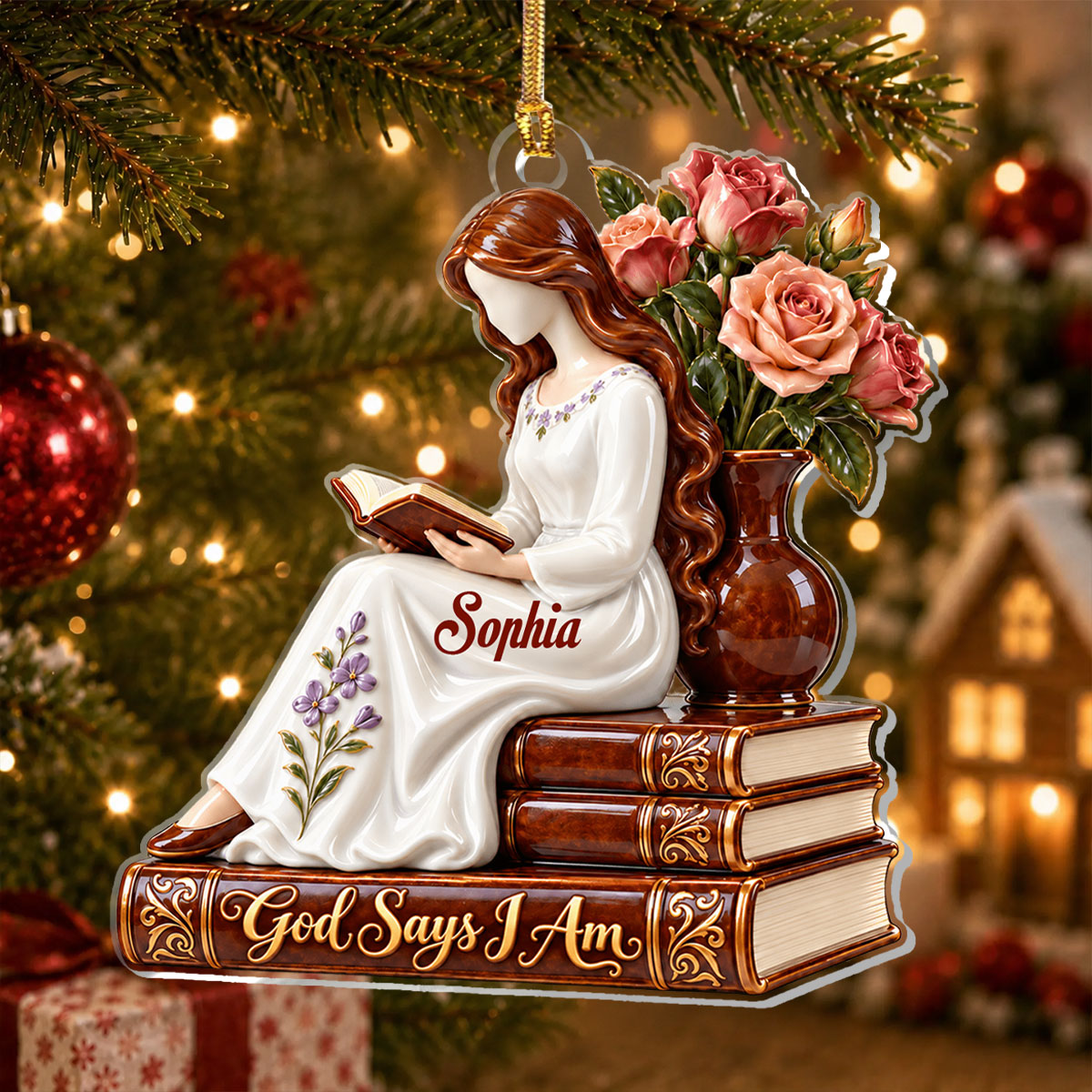 God Says I Am, Gift For Women | Personalized 1-Layer Acrylic Ornament