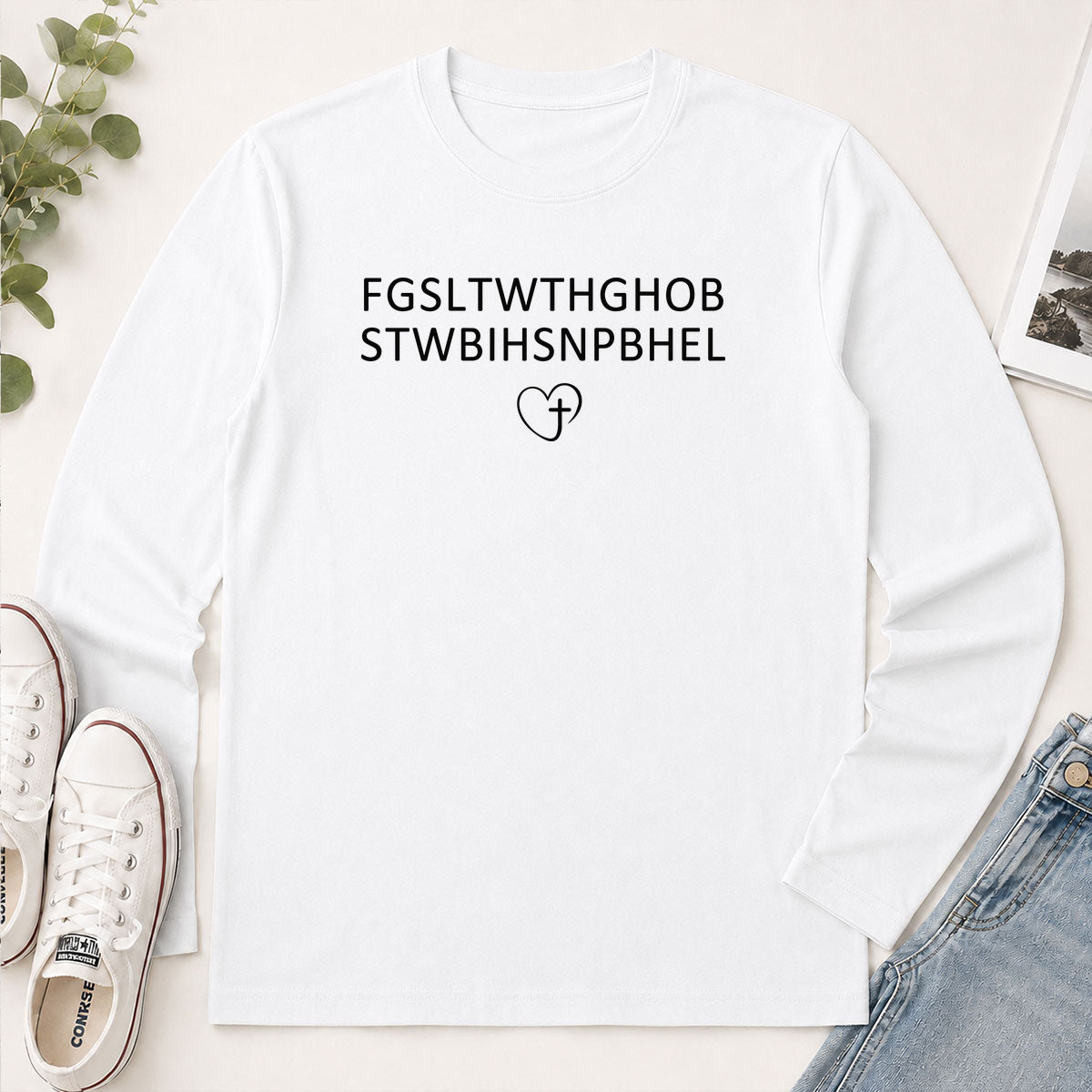 For God So Loved The World, John 3:16 - Christian Gift - 2D Unisex Long Sleeve