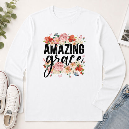Amazing Grace - Gift For Women - 2D Unisex Long Sleeve