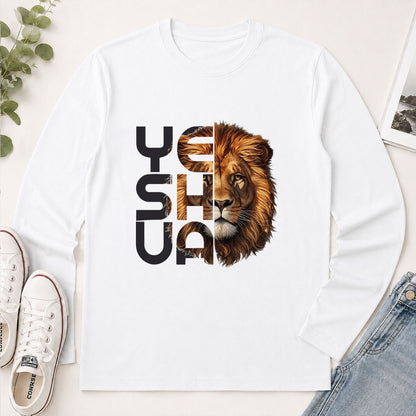 Yeshua Lion Of Judah, Christian Gift - 2D Unisex Long Sleeve